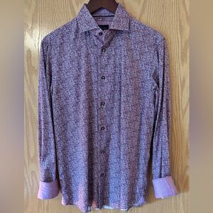 Blu by Polifroni Red Patterned Button Up Shirt